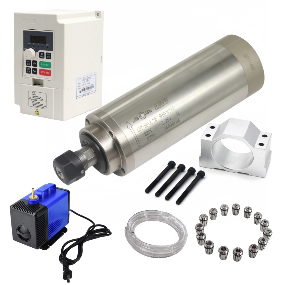 2.2Kw Water Cooled Spindle Kit Vfd - Kit CNC con Motore Mandrino Raffreddato