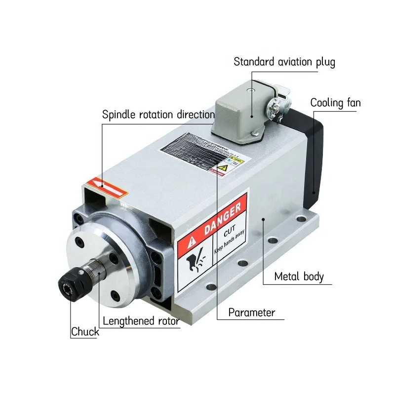 Er20 Collet Chuck Spindle Motor 220V - Motore Mandrino per Fresatrice 2.2kW 220V