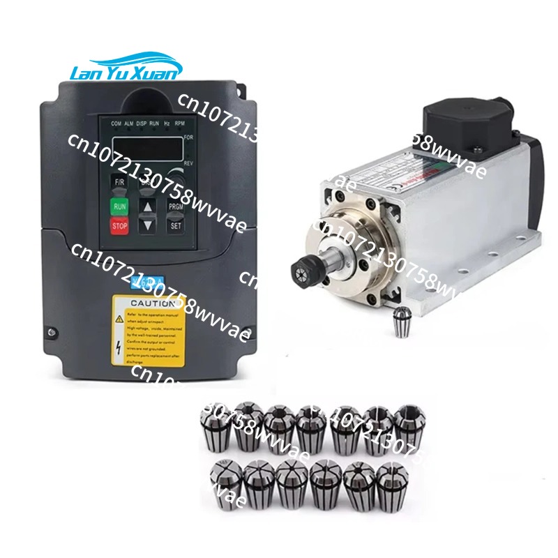 Air Cooled 1.5Kw Spindle Motor Inverter 110V - Kit Mandrino CNC Raffreddato ad Aria