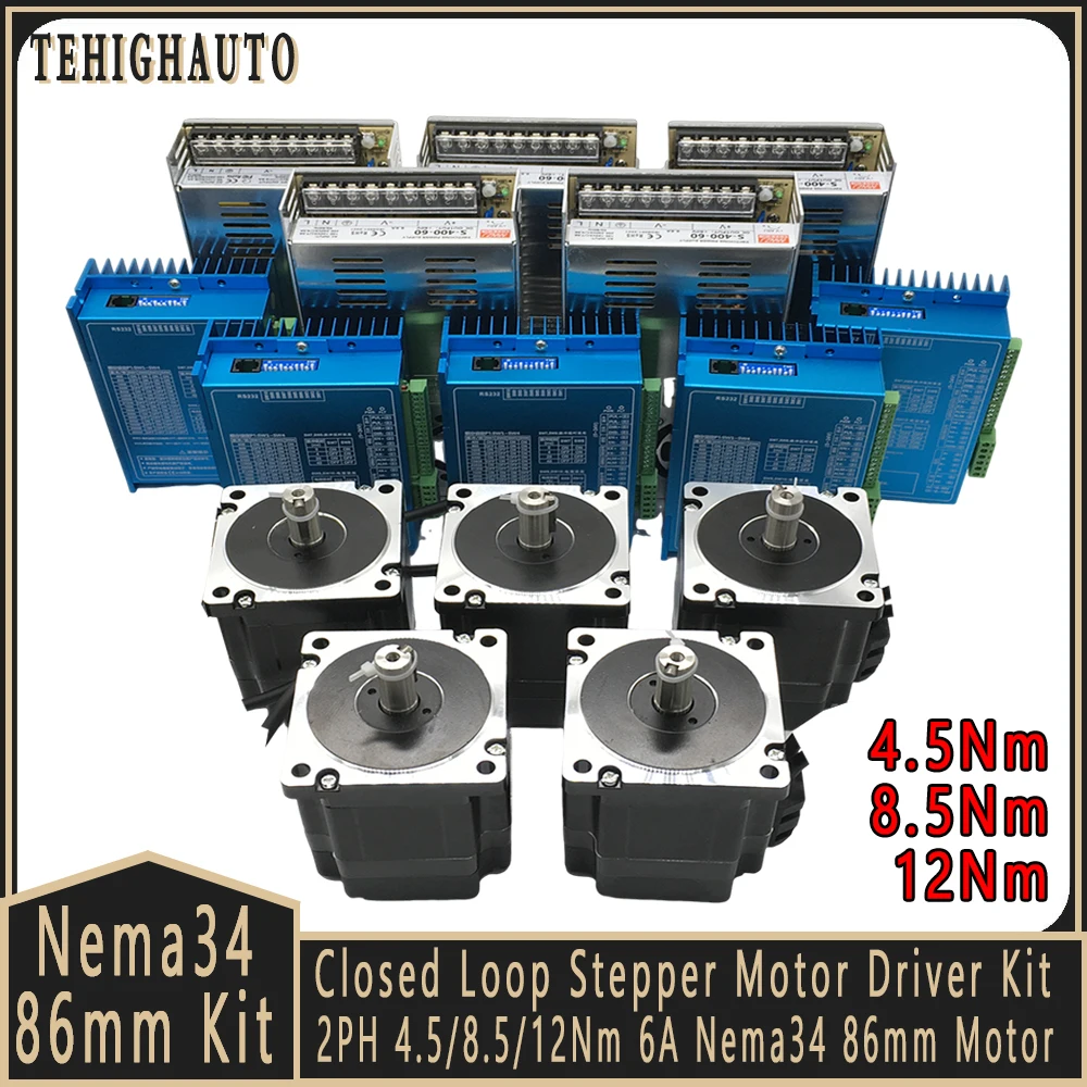 Hybrid Servo Driver Nema 34 8.5Nm - Kit motore passo-passo ad anello chiuso