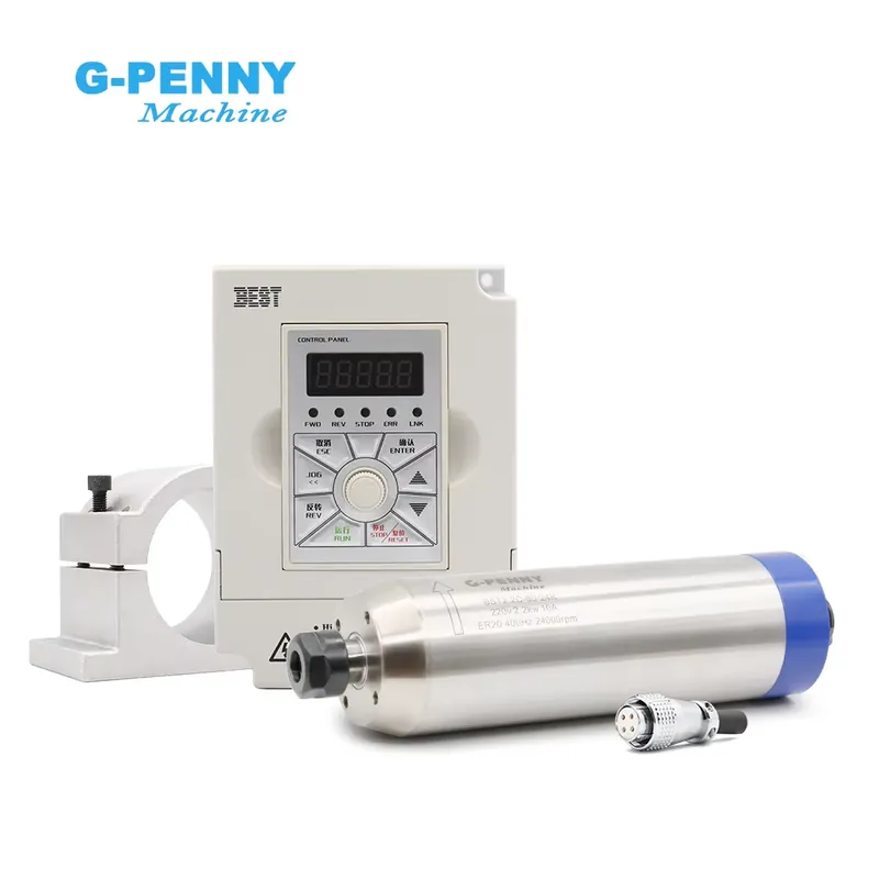 2.2Kw Water Cooled Spindle Kit Vfd - Kit Motore Mandrino G-penny 2.2KW ER20