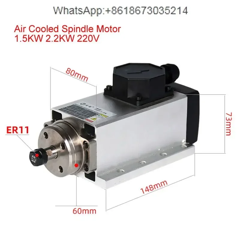 Er20 Collet Chuck Spindle Motor 220V - Motore Mandrino CNC 800W 1.5KW 2.2KW