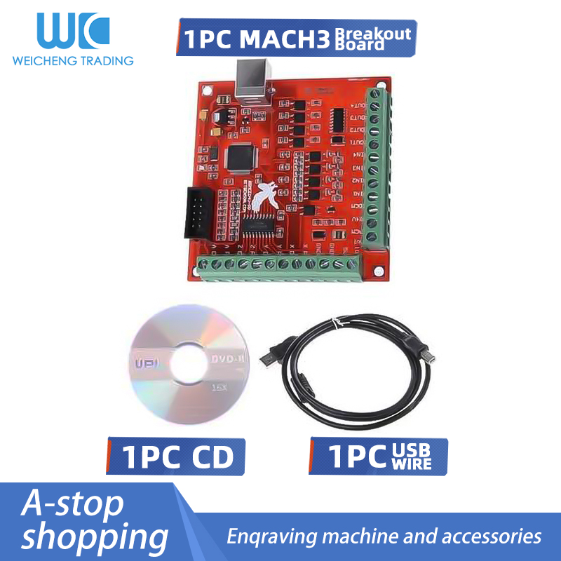 Mach3 Usb Cnc Controller 4 Axis 100Khz - Set 1 pz Scheda Breakout MACH3