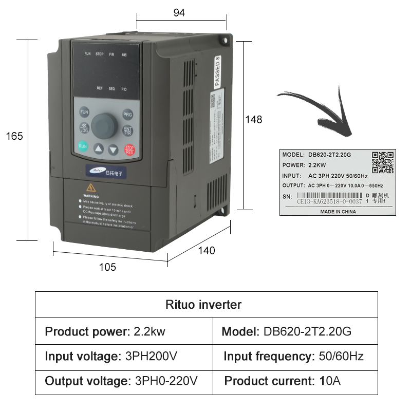 Kit mandrino raffreddato ad ac - 2.2Kw Water Cooled Spindle Kit Vfd recensione e prezzo