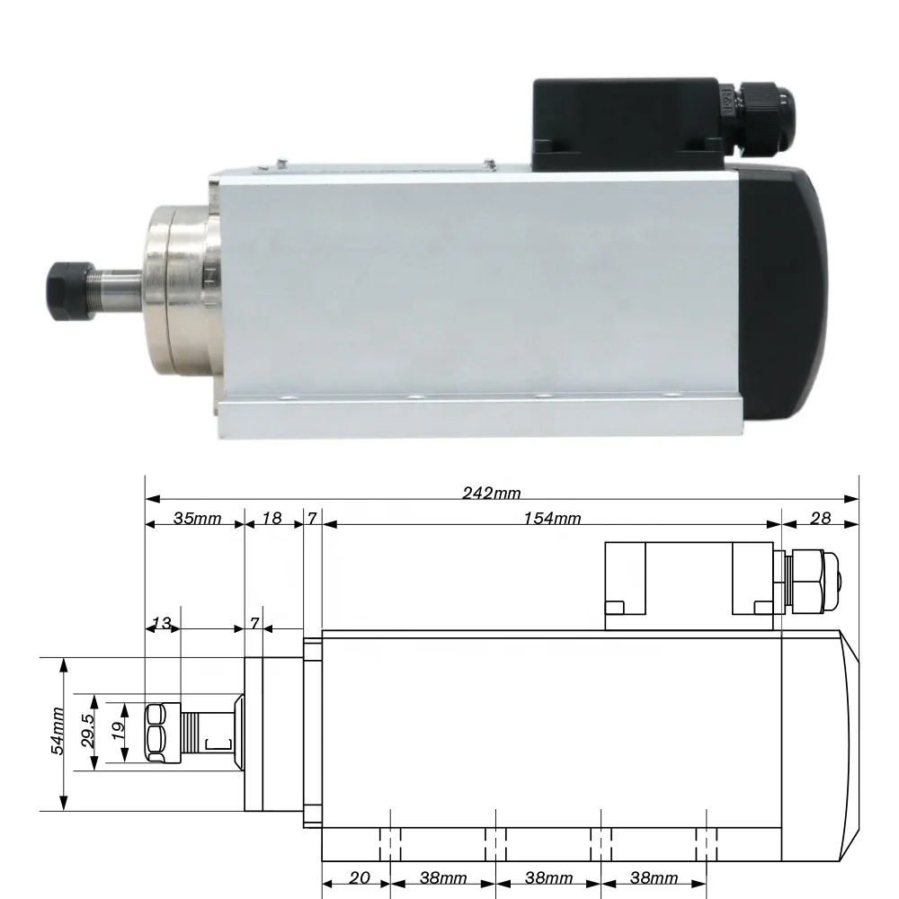 HLTNC 1.5kw Motore Mandrino Ra - Air Cooled 1.5Kw Spindle Motor Inverter 110V recensione e prezzo