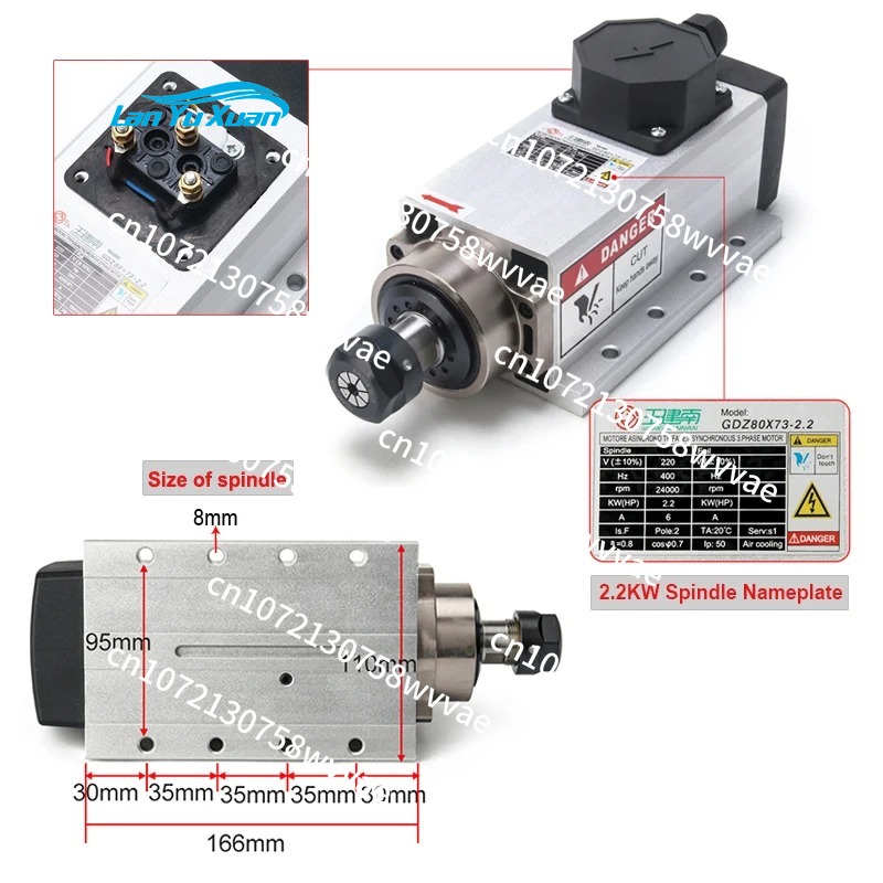 Kit Mandrino CNC Raffreddato a - Air Cooled 1.5Kw Spindle Motor Inverter 110V recensione e prezzo